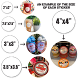 2.5"x2.5" Waterproof Glossy