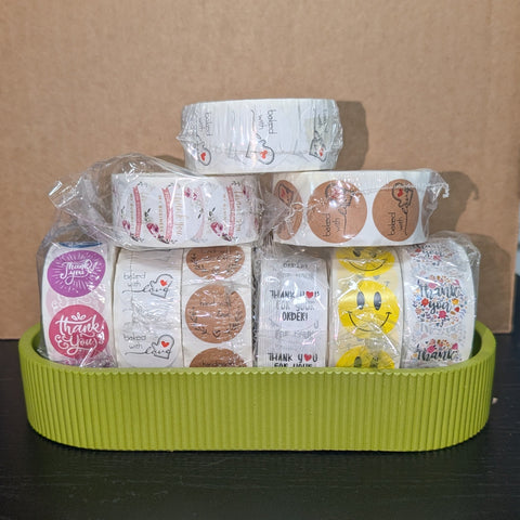 500-Pack 1 Inch Paper Sticker Roll