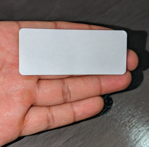 3"x1.25" Rectangular Matte Paper